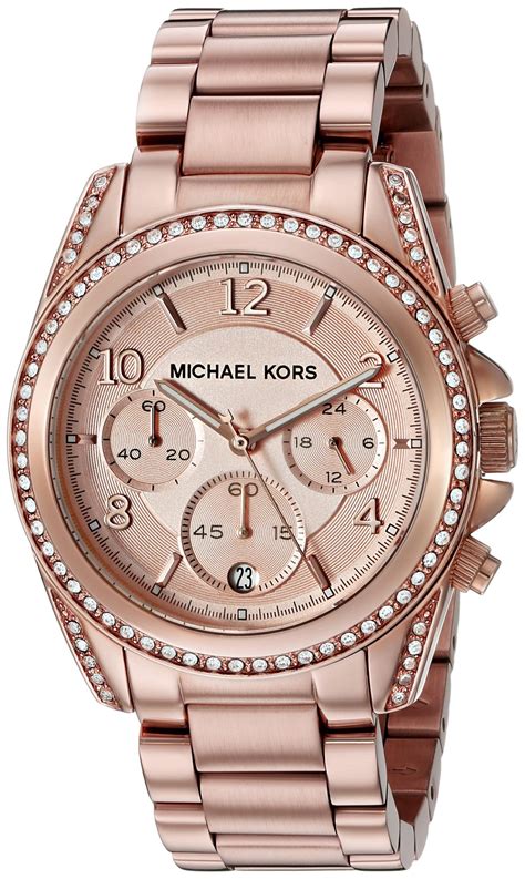 michael kors horloge roze dames plasti|michael kors rose gold watch.